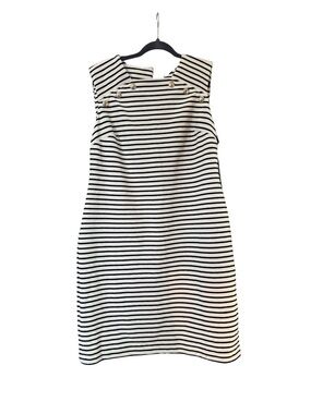 Tommy Hilfiger Black & White Striped Sleeveless Mini Dress